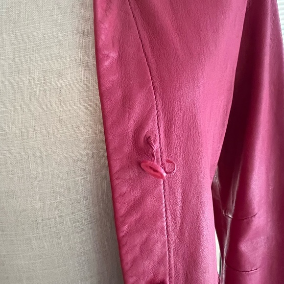 Ecru leather jacket - Picture 6 of 6